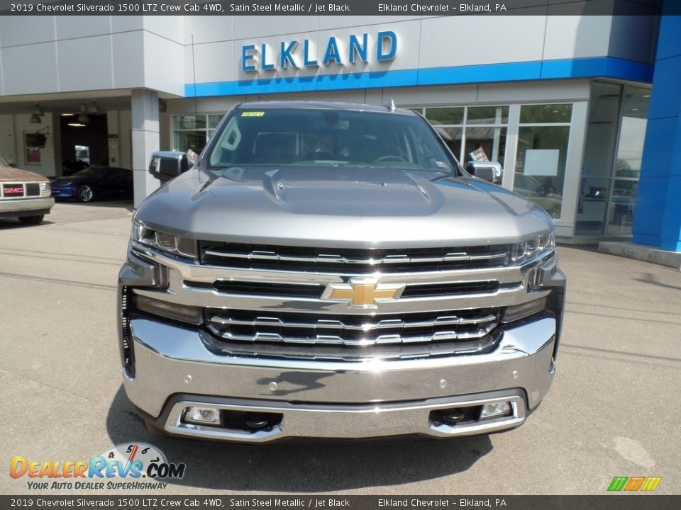 2019 Chevrolet Silverado 1500 LTZ Crew Cab 4WD Satin Steel Metallic / Jet Black Photo #3