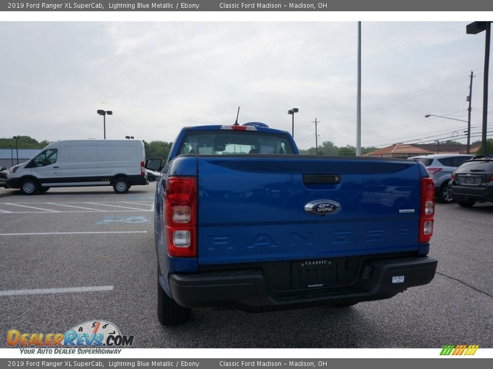 2019 Ford Ranger XL SuperCab Lightning Blue Metallic / Ebony Photo #3