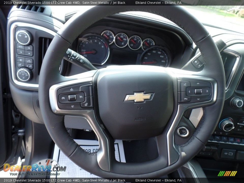 2019 Chevrolet Silverado 1500 LTZ Crew Cab 4WD Satin Steel Metallic / Jet Black Photo #24