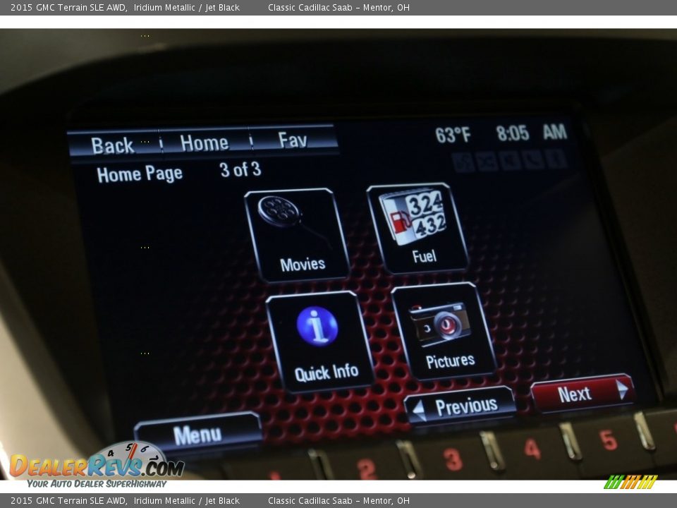 2015 GMC Terrain SLE AWD Iridium Metallic / Jet Black Photo #12
