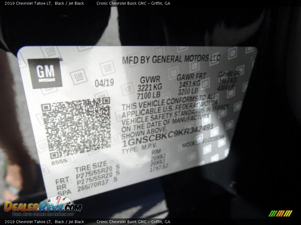 2019 Chevrolet Tahoe LT Black / Jet Black Photo #33