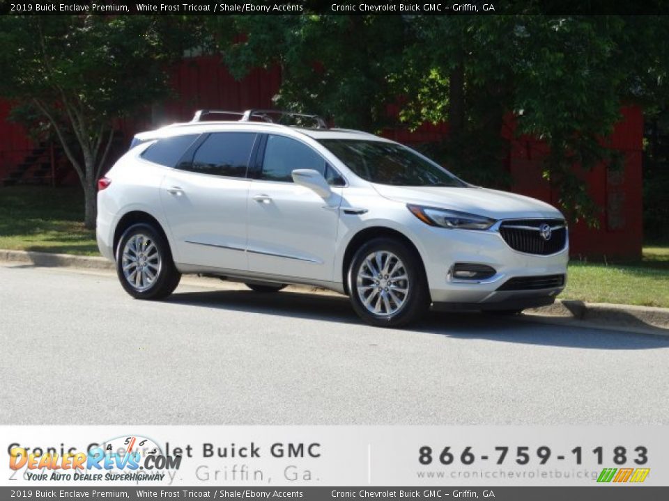 2019 Buick Enclave Premium White Frost Tricoat / Shale/Ebony Accents Photo #1