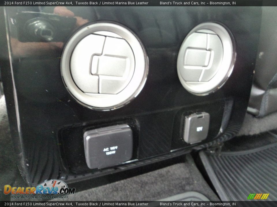 2014 Ford F150 Limited SuperCrew 4x4 Tuxedo Black / Limited Marina Blue Leather Photo #10