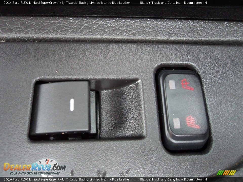 2014 Ford F150 Limited SuperCrew 4x4 Tuxedo Black / Limited Marina Blue Leather Photo #11