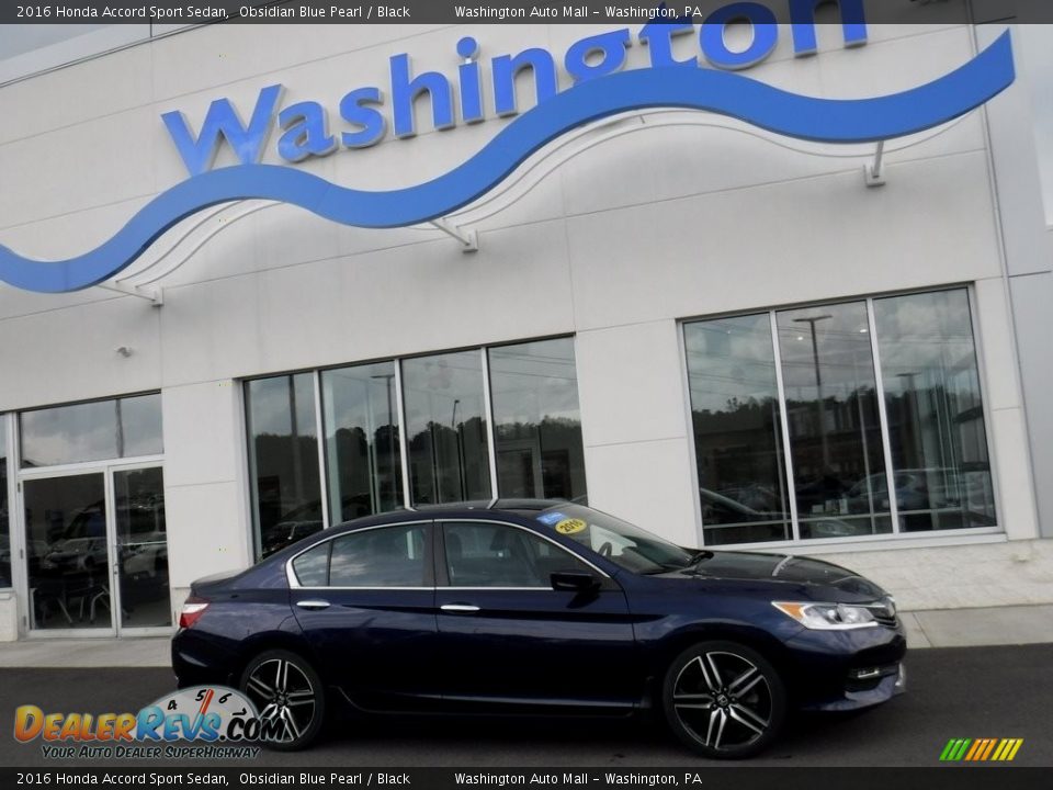 2016 Honda Accord Sport Sedan Obsidian Blue Pearl / Black Photo #2
