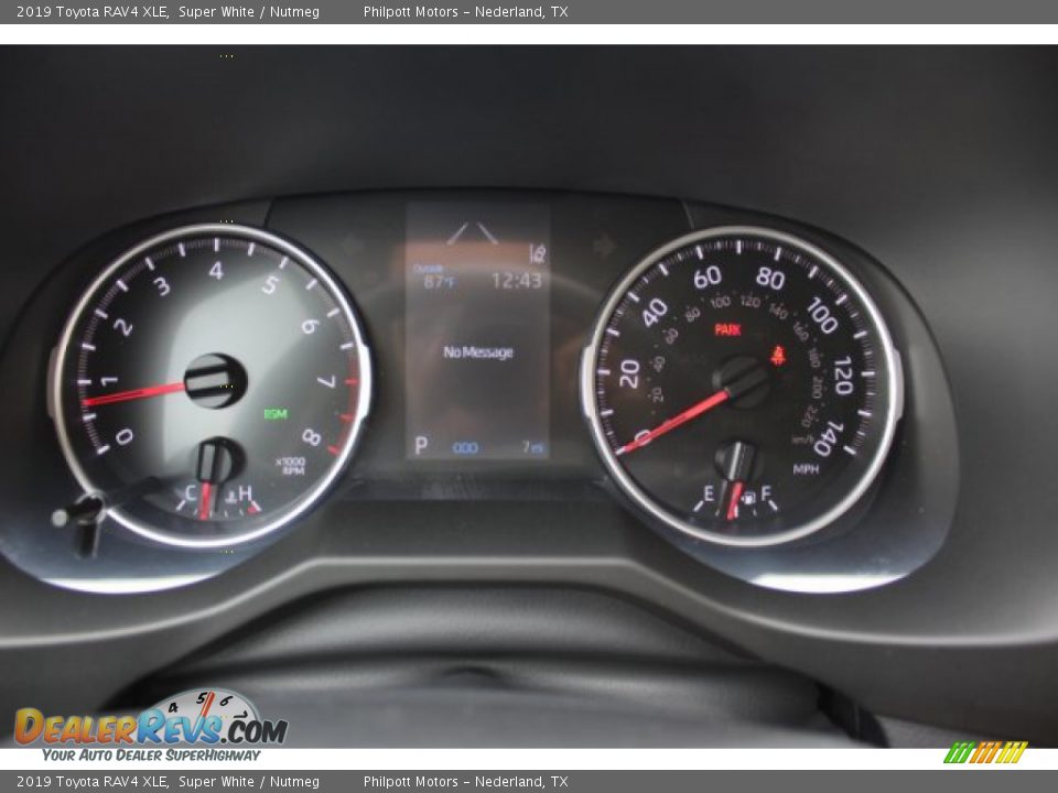 2019 Toyota RAV4 XLE Super White / Nutmeg Photo #12