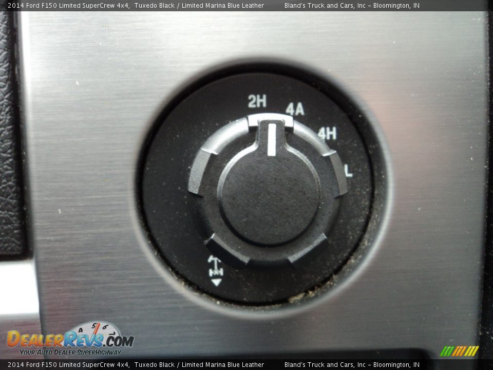 2014 Ford F150 Limited SuperCrew 4x4 Tuxedo Black / Limited Marina Blue Leather Photo #22