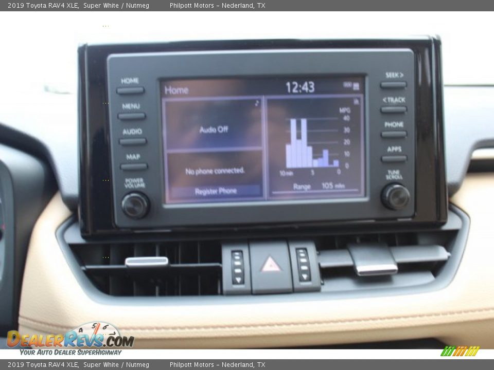 2019 Toyota RAV4 XLE Super White / Nutmeg Photo #13