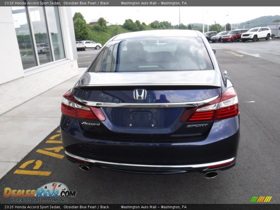 2016 Honda Accord Sport Sedan Obsidian Blue Pearl / Black Photo #7