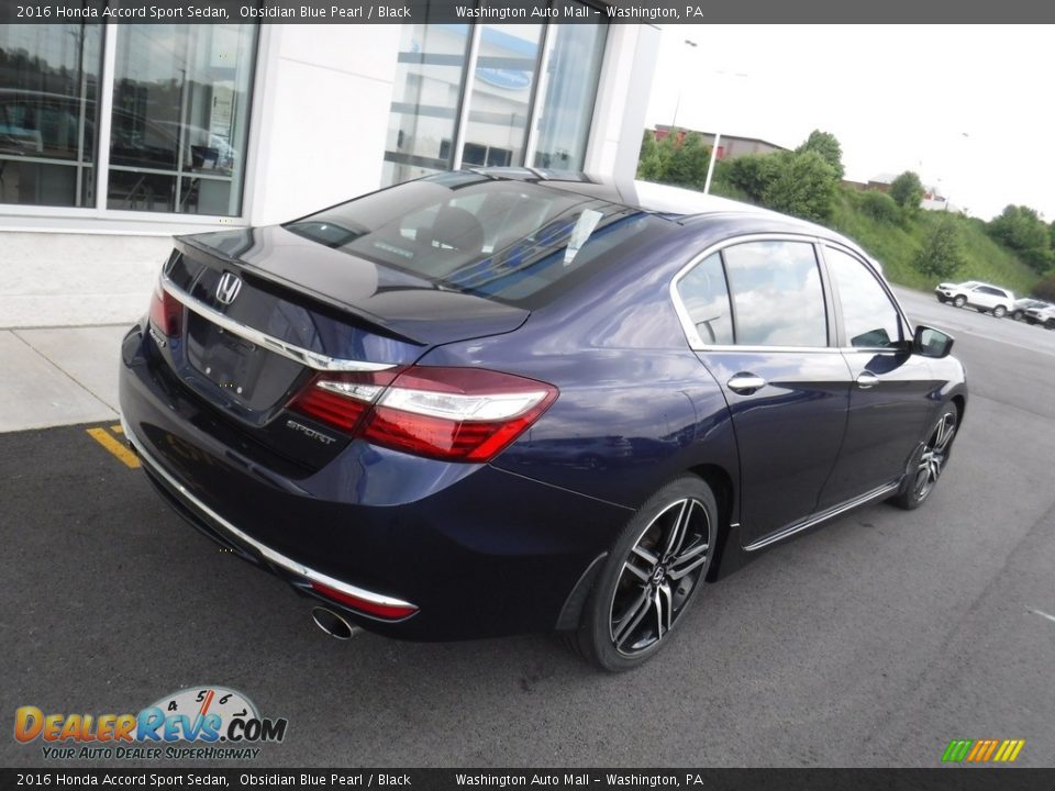 2016 Honda Accord Sport Sedan Obsidian Blue Pearl / Black Photo #8