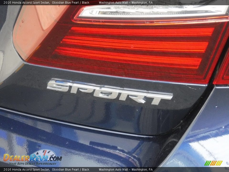 2016 Honda Accord Sport Sedan Obsidian Blue Pearl / Black Photo #9