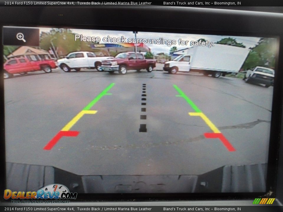 2014 Ford F150 Limited SuperCrew 4x4 Tuxedo Black / Limited Marina Blue Leather Photo #27