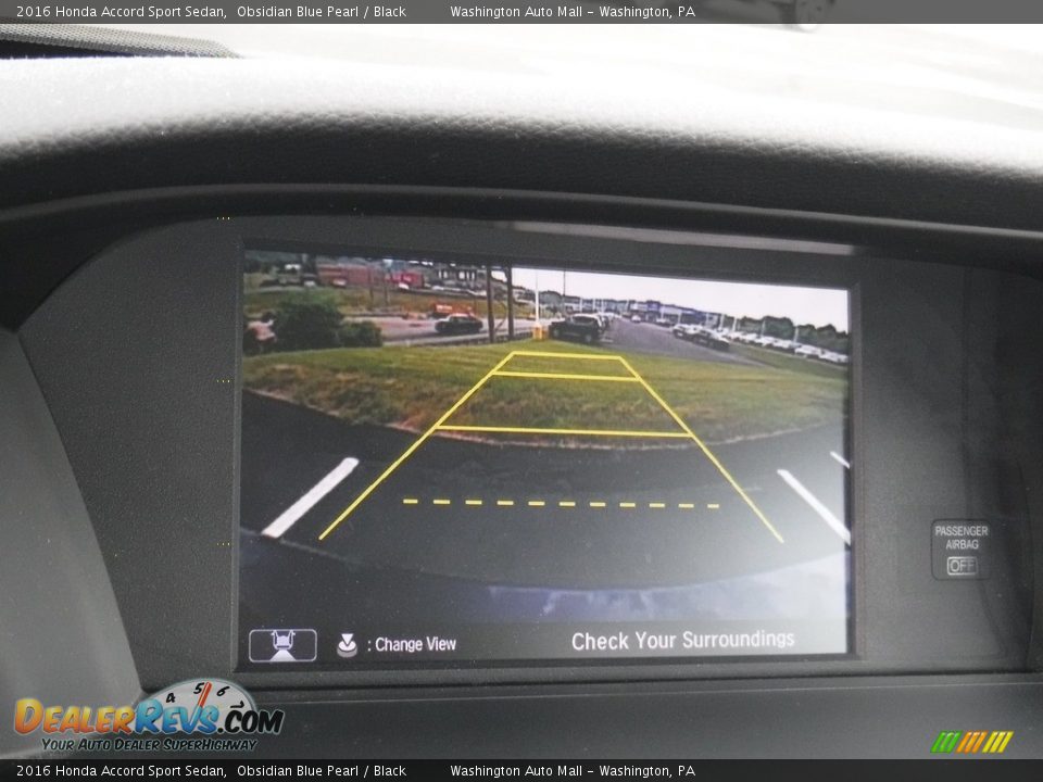 2016 Honda Accord Sport Sedan Obsidian Blue Pearl / Black Photo #16