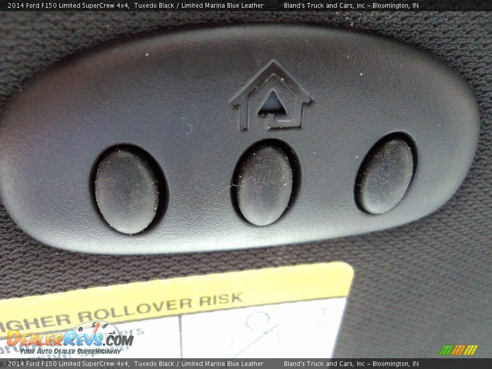 2014 Ford F150 Limited SuperCrew 4x4 Tuxedo Black / Limited Marina Blue Leather Photo #34