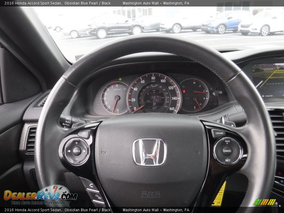 2016 Honda Accord Sport Sedan Obsidian Blue Pearl / Black Photo #17