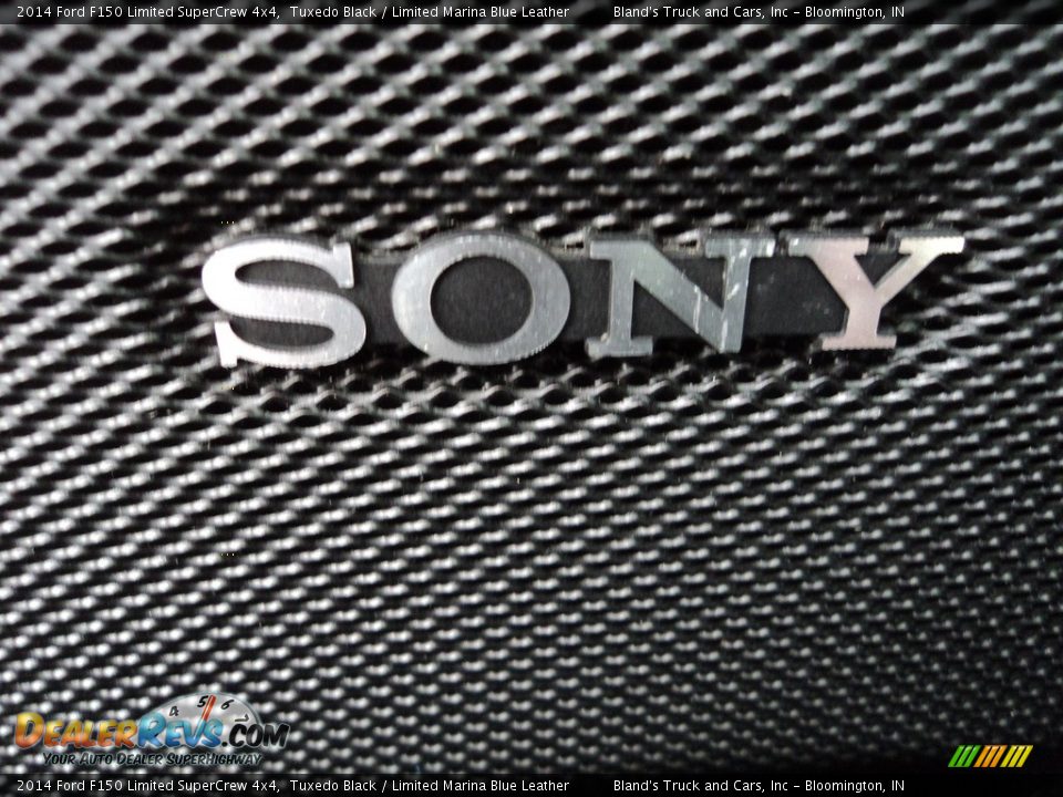 2014 Ford F150 Limited SuperCrew 4x4 Tuxedo Black / Limited Marina Blue Leather Photo #35