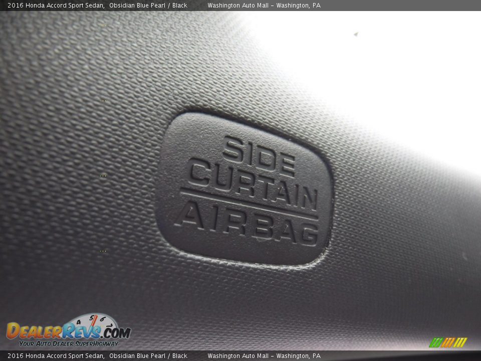 2016 Honda Accord Sport Sedan Obsidian Blue Pearl / Black Photo #18