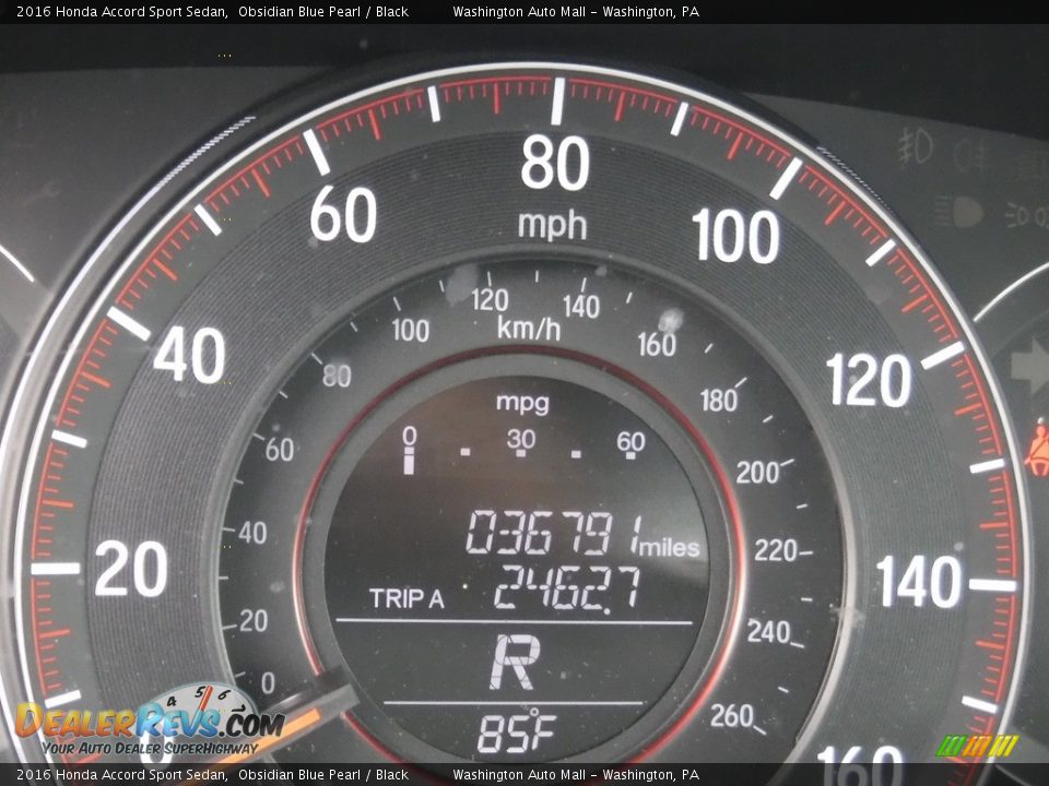 2016 Honda Accord Sport Sedan Obsidian Blue Pearl / Black Photo #23