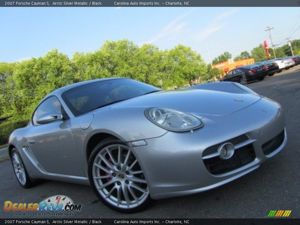 2007 Porsche Cayman S Arctic Silver Metallic / Black Photo #2