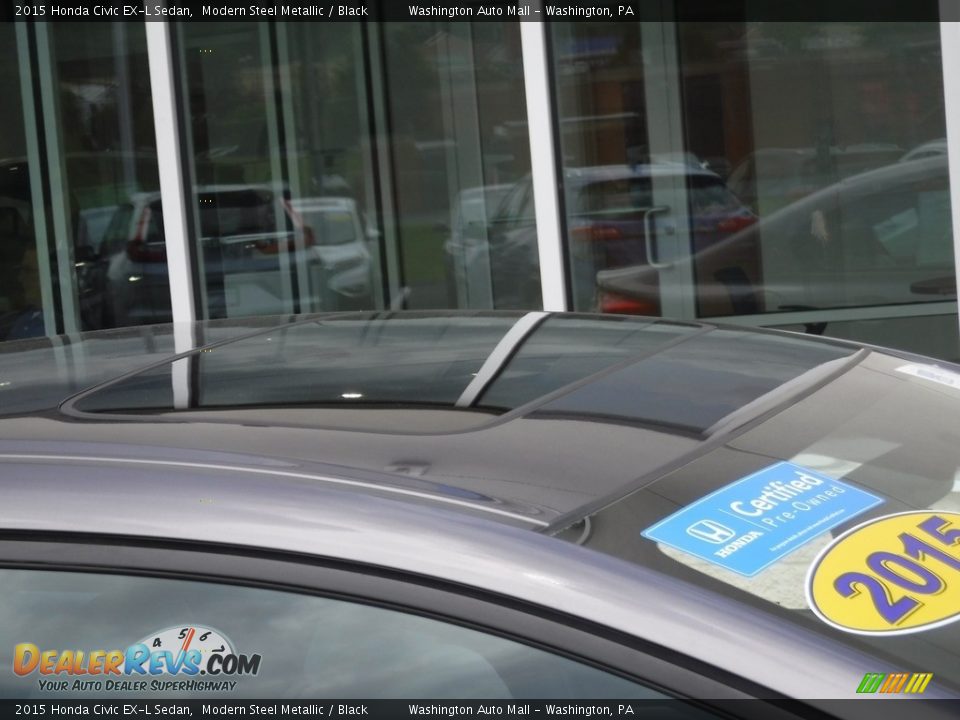 2015 Honda Civic EX-L Sedan Modern Steel Metallic / Black Photo #4