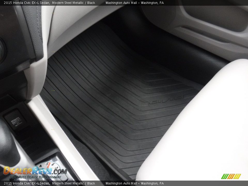 2015 Honda Civic EX-L Sedan Modern Steel Metallic / Black Photo #21