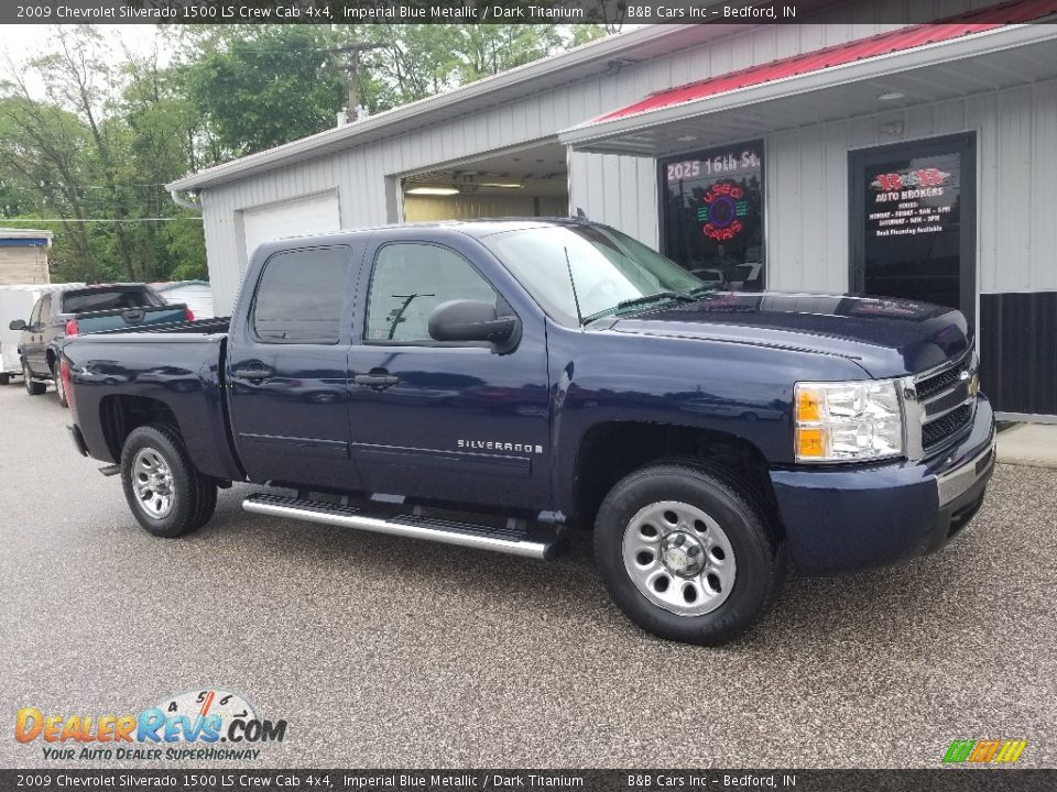 2009 Chevrolet Silverado 1500 LS Crew Cab 4x4 Imperial Blue Metallic / Dark Titanium Photo #1
