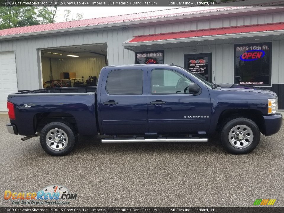 2009 Chevrolet Silverado 1500 LS Crew Cab 4x4 Imperial Blue Metallic / Dark Titanium Photo #2