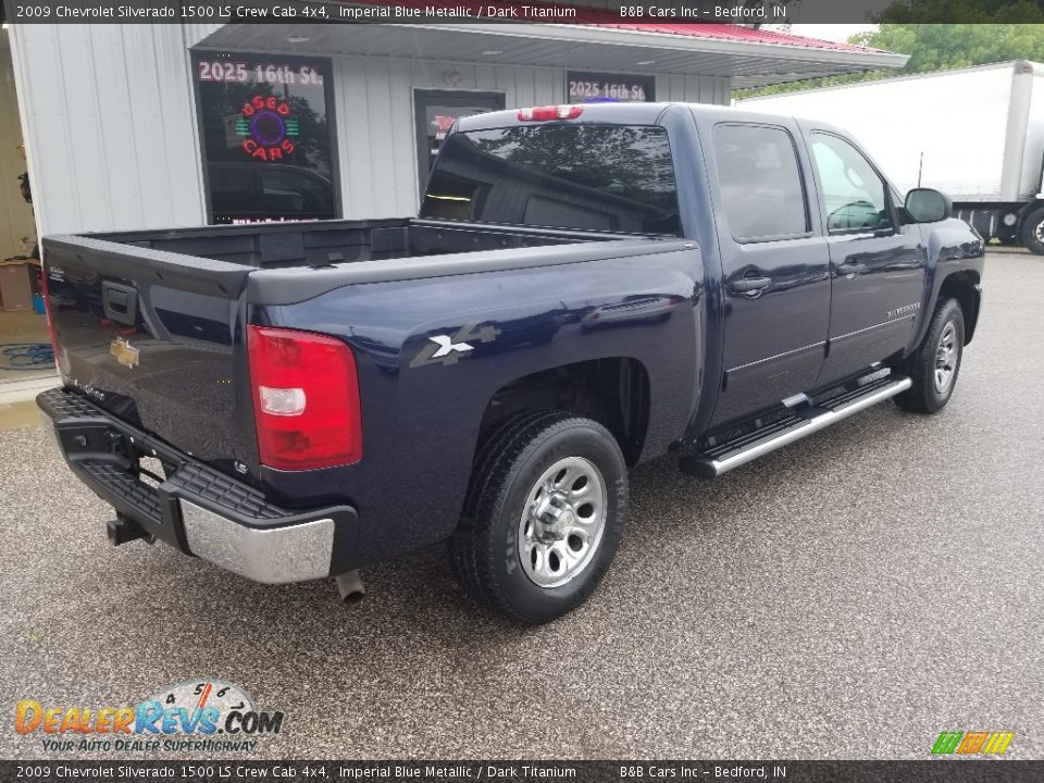 2009 Chevrolet Silverado 1500 LS Crew Cab 4x4 Imperial Blue Metallic / Dark Titanium Photo #3