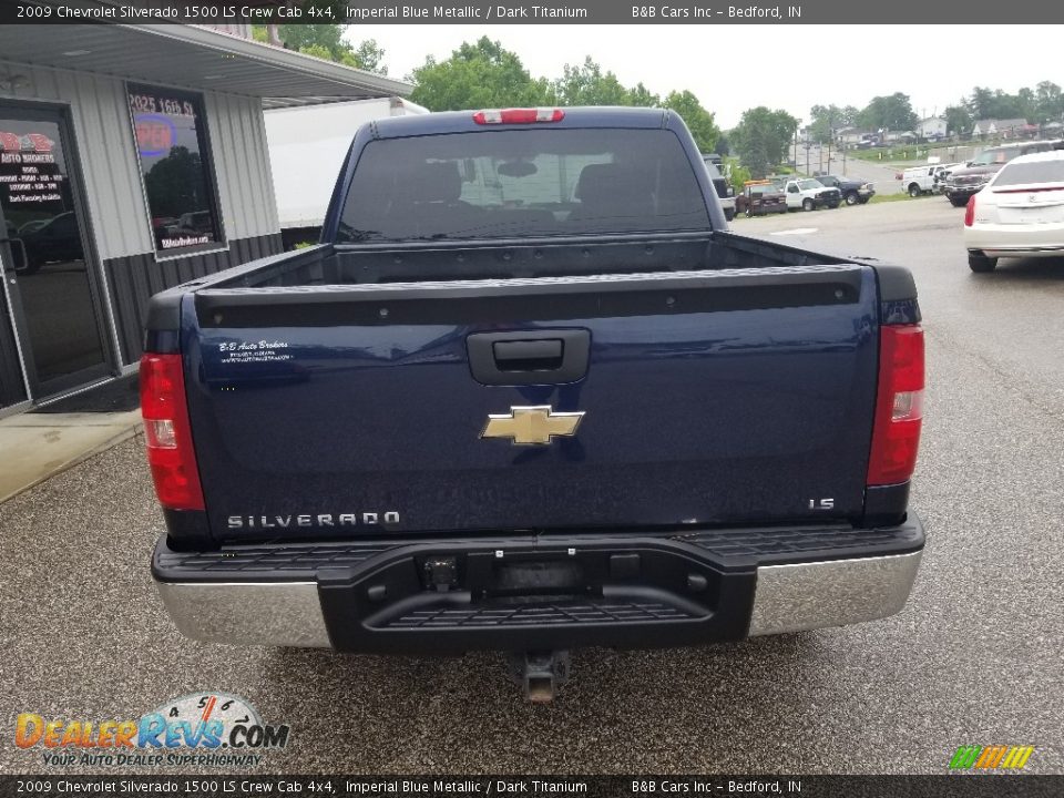 2009 Chevrolet Silverado 1500 LS Crew Cab 4x4 Imperial Blue Metallic / Dark Titanium Photo #4
