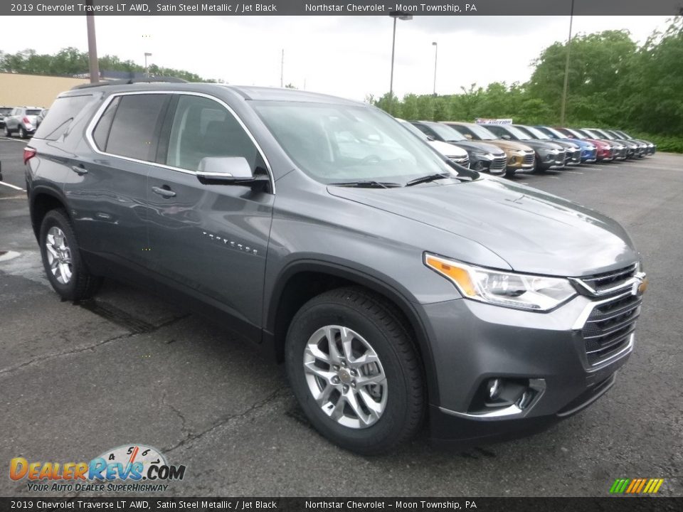 2019 Chevrolet Traverse LT AWD Satin Steel Metallic / Jet Black Photo #7