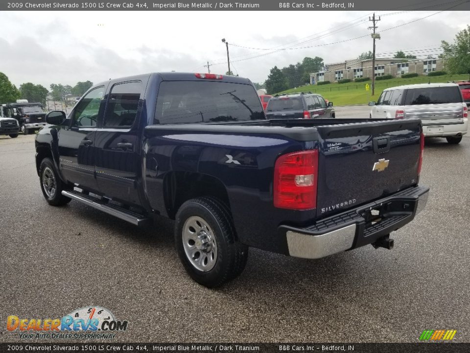 2009 Chevrolet Silverado 1500 LS Crew Cab 4x4 Imperial Blue Metallic / Dark Titanium Photo #6