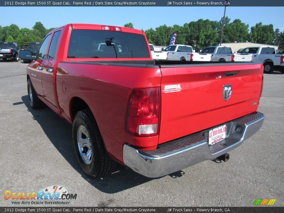 2012 Dodge Ram 1500 ST Quad Cab Flame Red / Dark Slate Gray/Medium Graystone Photo #3