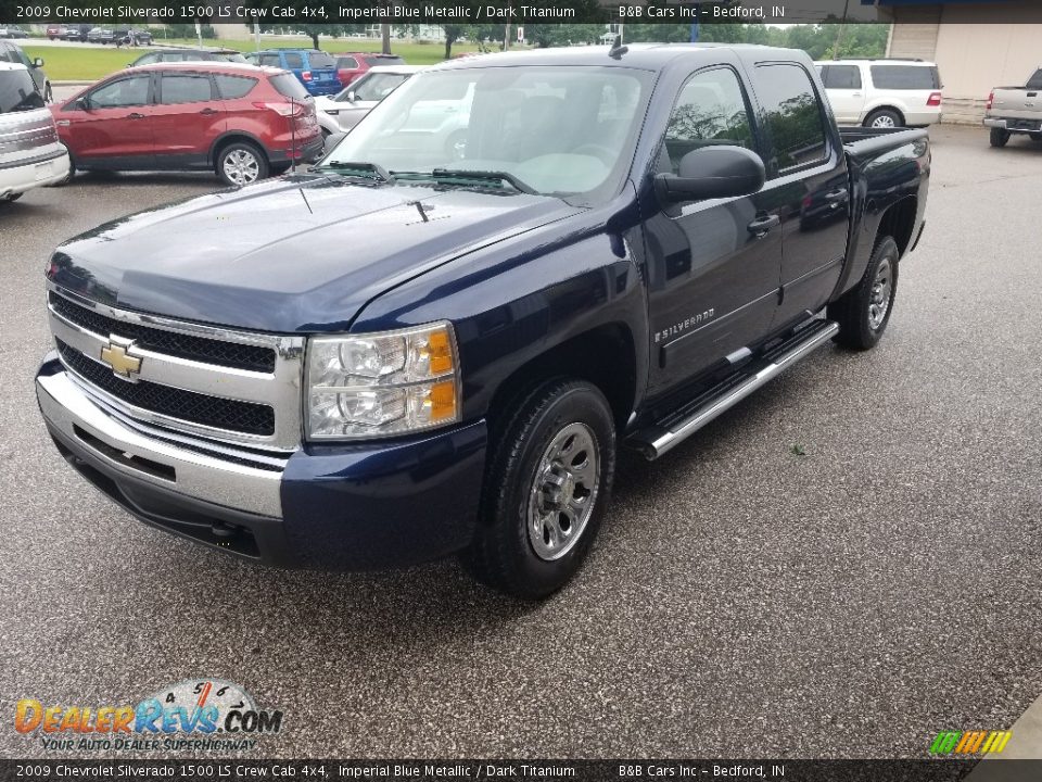 2009 Chevrolet Silverado 1500 LS Crew Cab 4x4 Imperial Blue Metallic / Dark Titanium Photo #8