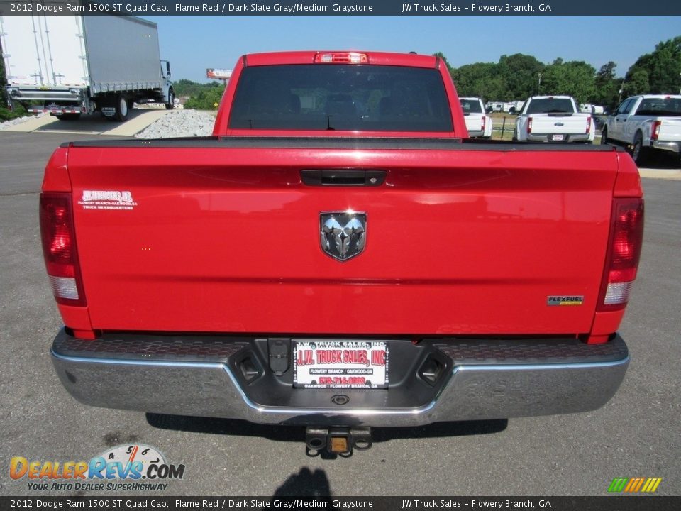 2012 Dodge Ram 1500 ST Quad Cab Flame Red / Dark Slate Gray/Medium Graystone Photo #4
