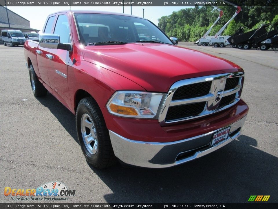 2012 Dodge Ram 1500 ST Quad Cab Flame Red / Dark Slate Gray/Medium Graystone Photo #7