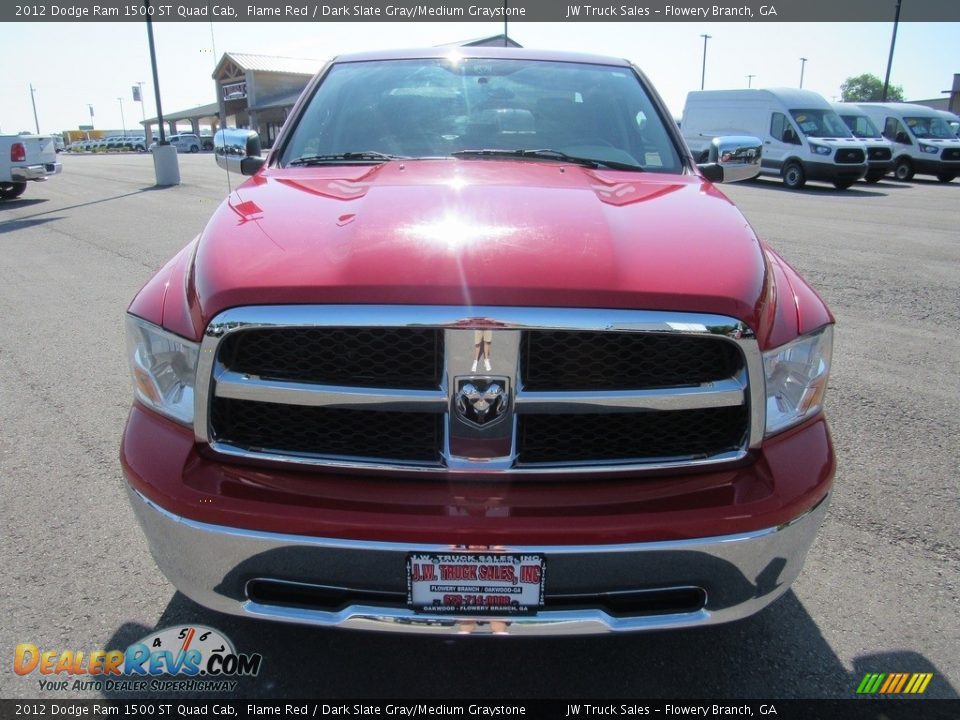 2012 Dodge Ram 1500 ST Quad Cab Flame Red / Dark Slate Gray/Medium Graystone Photo #8
