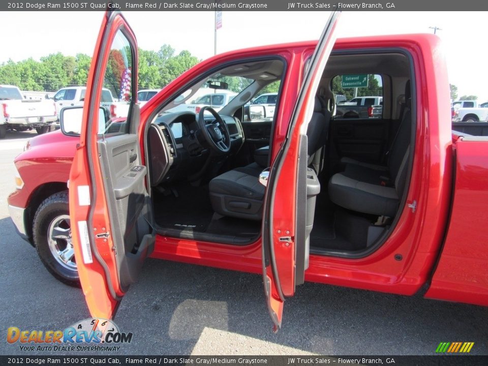 2012 Dodge Ram 1500 ST Quad Cab Flame Red / Dark Slate Gray/Medium Graystone Photo #13
