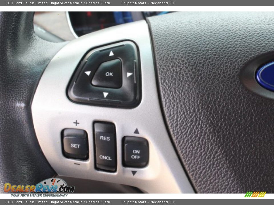 2013 Ford Taurus Limited Ingot Silver Metallic / Charcoal Black Photo #17