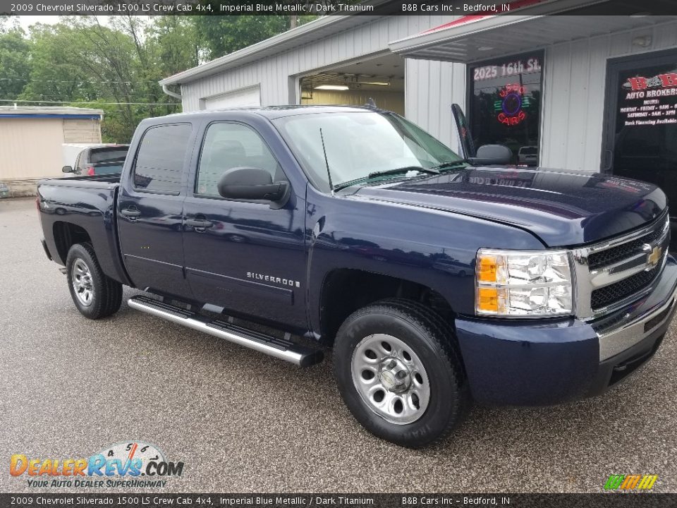2009 Chevrolet Silverado 1500 LS Crew Cab 4x4 Imperial Blue Metallic / Dark Titanium Photo #30