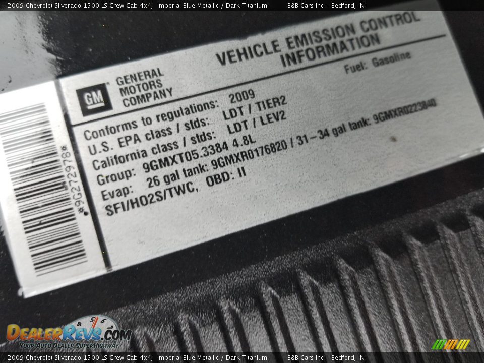 2009 Chevrolet Silverado 1500 LS Crew Cab 4x4 Imperial Blue Metallic / Dark Titanium Photo #32