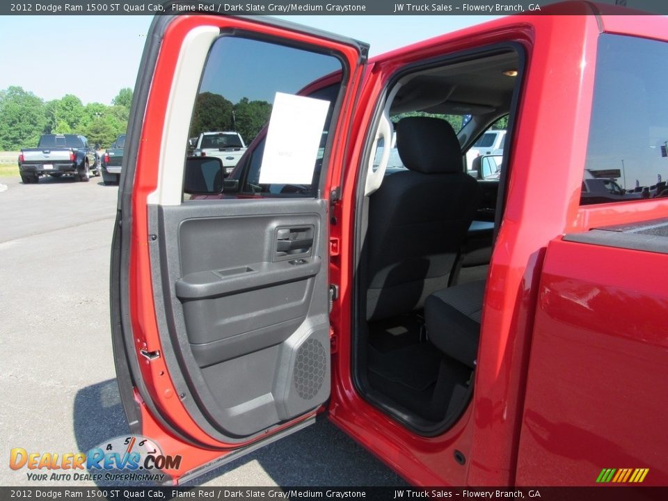 2012 Dodge Ram 1500 ST Quad Cab Flame Red / Dark Slate Gray/Medium Graystone Photo #31