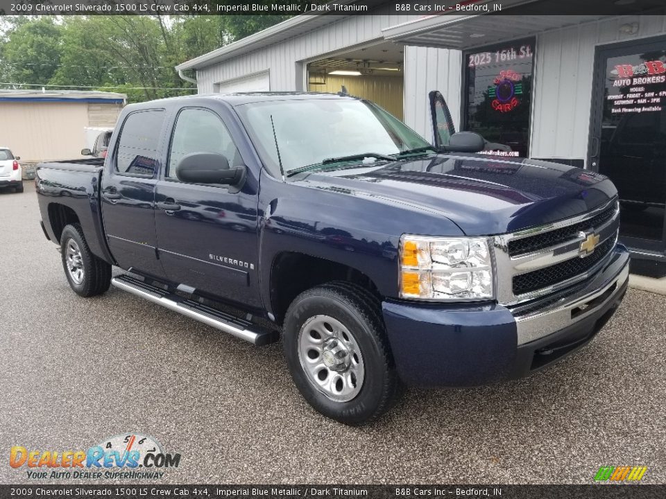 2009 Chevrolet Silverado 1500 LS Crew Cab 4x4 Imperial Blue Metallic / Dark Titanium Photo #34