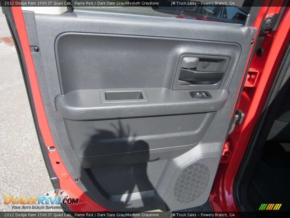 2012 Dodge Ram 1500 ST Quad Cab Flame Red / Dark Slate Gray/Medium Graystone Photo #32