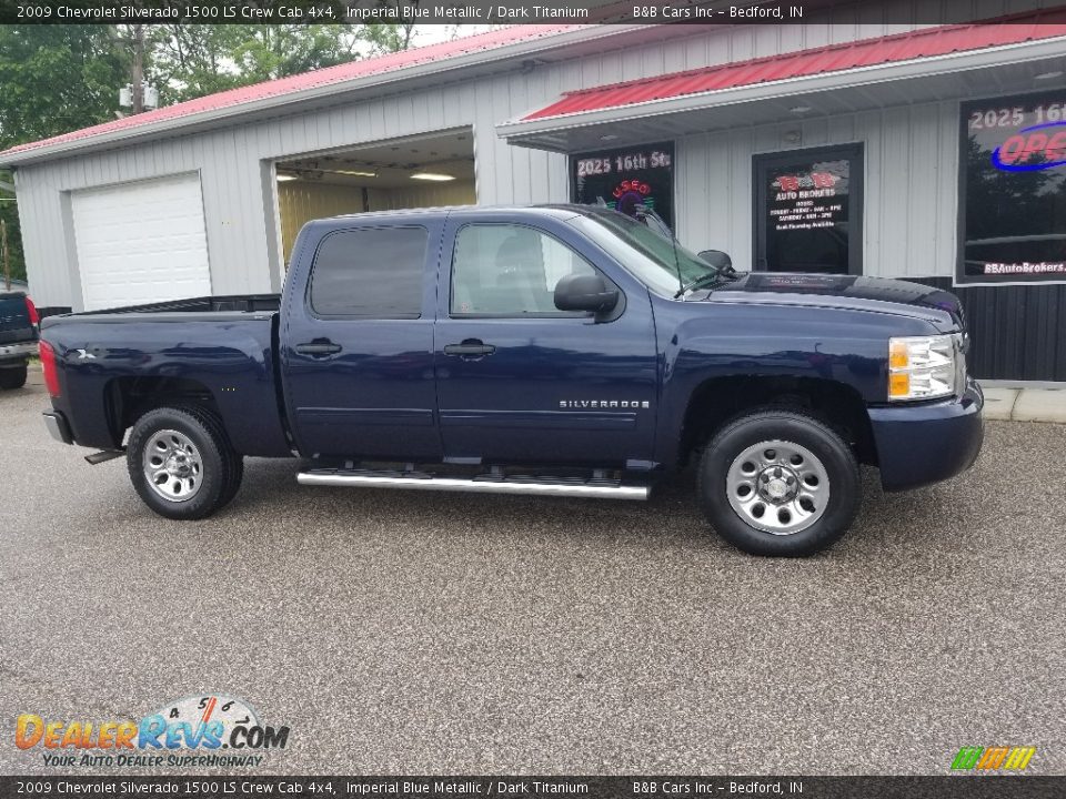 2009 Chevrolet Silverado 1500 LS Crew Cab 4x4 Imperial Blue Metallic / Dark Titanium Photo #35