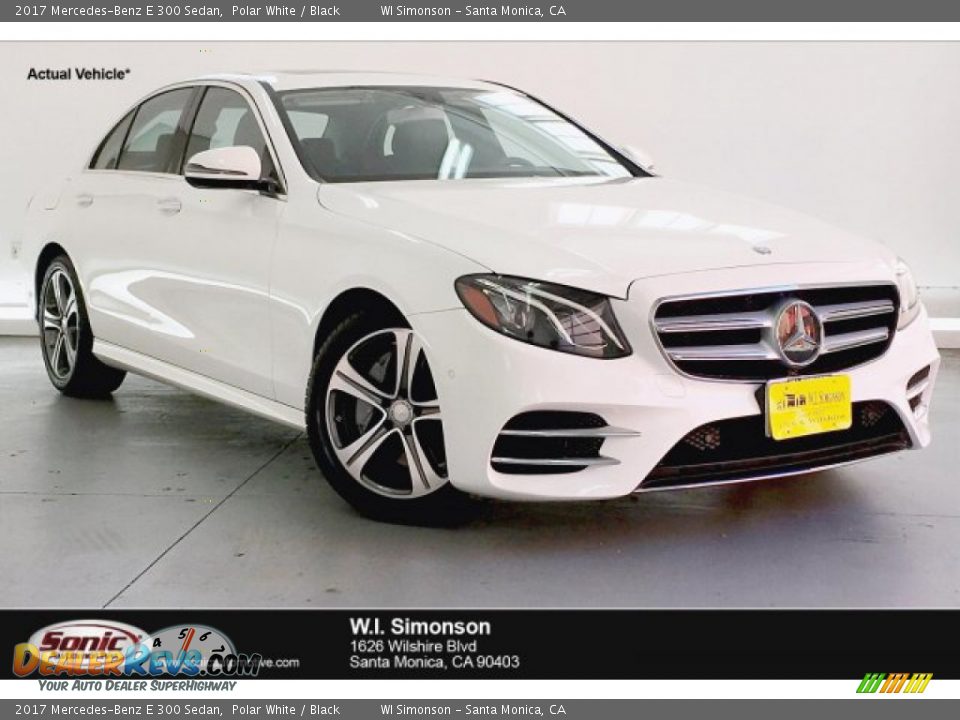 2017 Mercedes-Benz E 300 Sedan Polar White / Black Photo #1