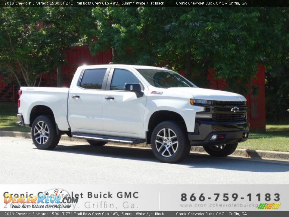 2019 Chevrolet Silverado 1500 LT Z71 Trail Boss Crew Cab 4WD Summit White / Jet Black Photo #1