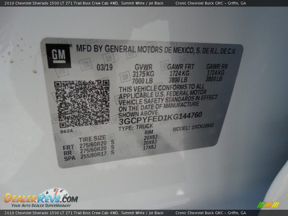 2019 Chevrolet Silverado 1500 LT Z71 Trail Boss Crew Cab 4WD Summit White / Jet Black Photo #31