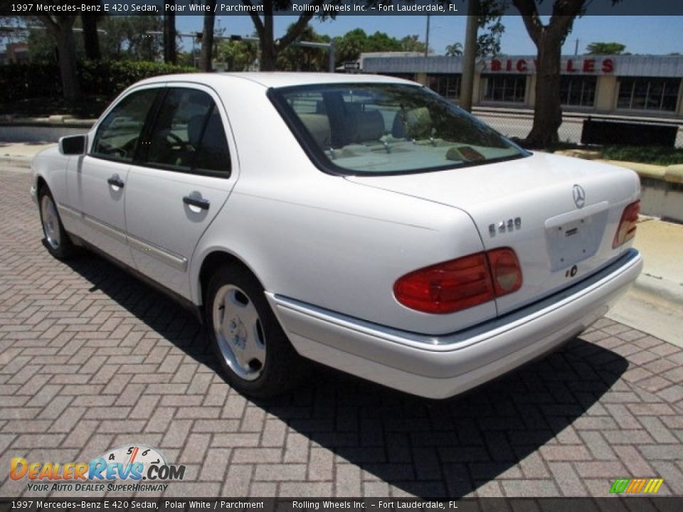 1997 Mercedes-Benz E 420 Sedan Polar White / Parchment Photo #5