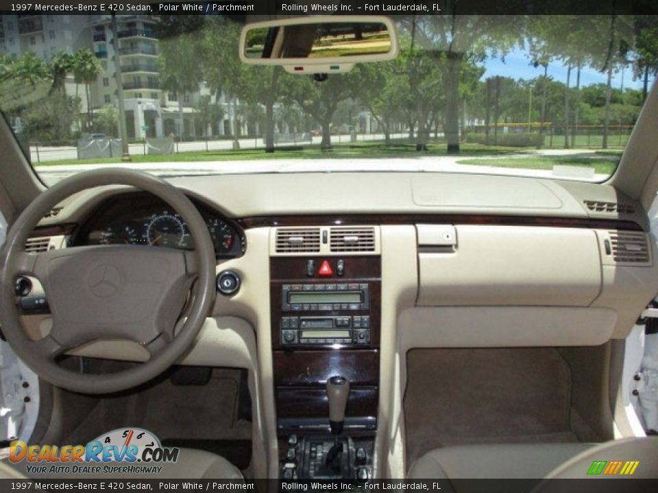 1997 Mercedes-Benz E 420 Sedan Polar White / Parchment Photo #6