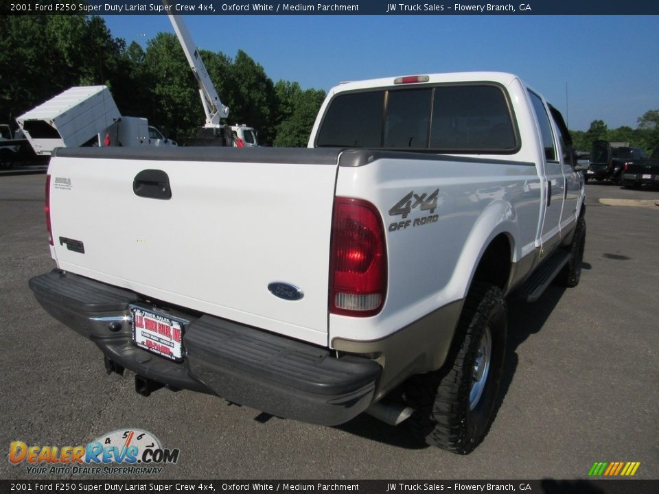 2001 Ford F250 Super Duty Lariat Super Crew 4x4 Oxford White / Medium Parchment Photo #5